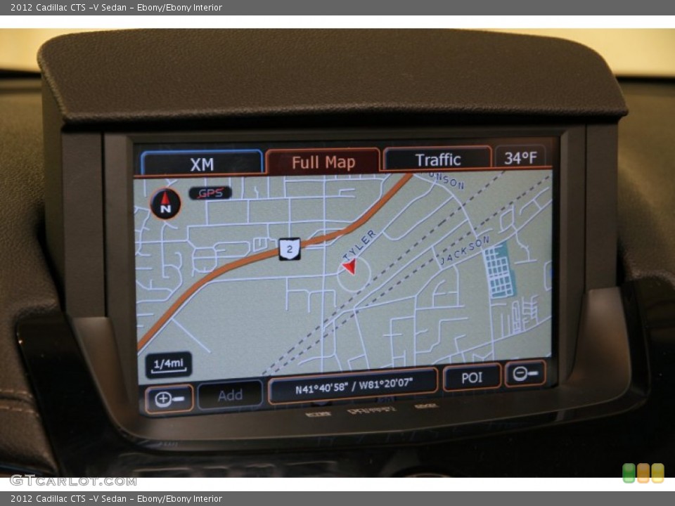 Ebony/Ebony Interior Navigation for the 2012 Cadillac CTS -V Sedan #87939111