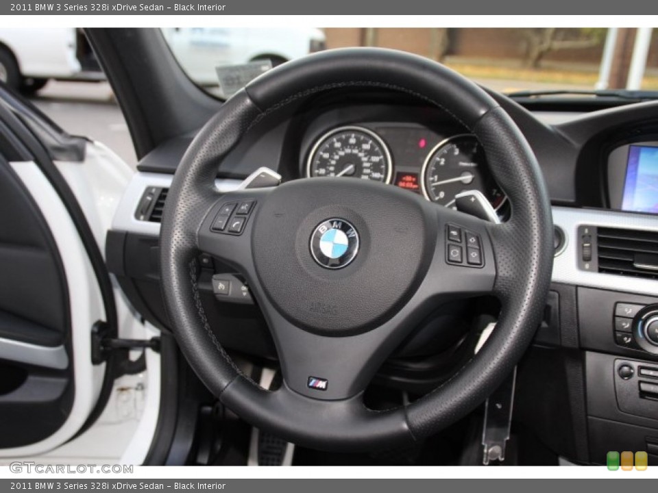 Black Interior Steering Wheel for the 2011 BMW 3 Series 328i xDrive Sedan #87942567