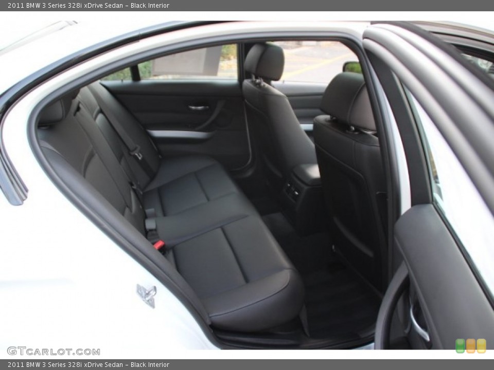 Black Interior Rear Seat for the 2011 BMW 3 Series 328i xDrive Sedan #87942720