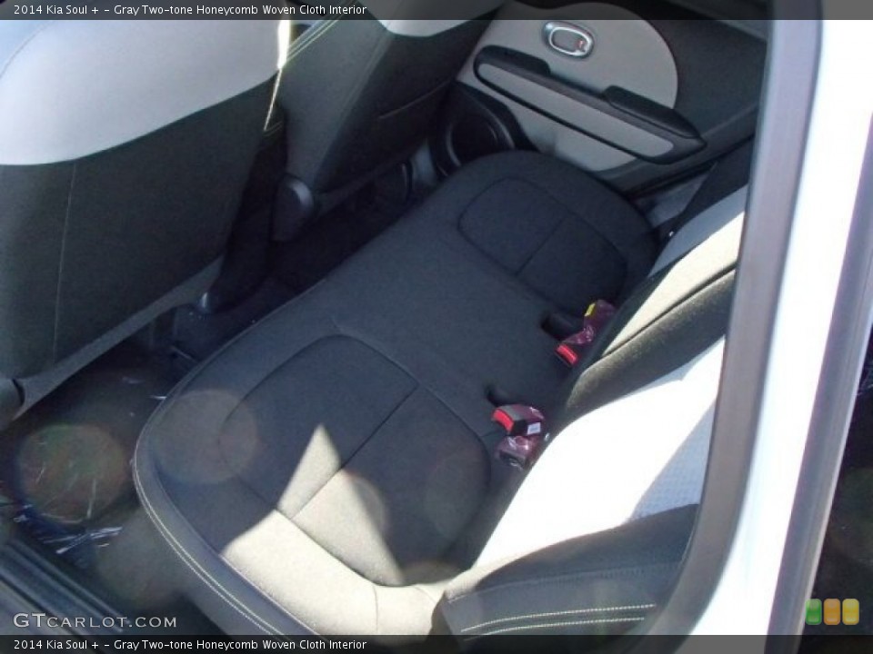 Gray Two-tone Honeycomb Woven Cloth Interior Rear Seat for the 2014 Kia Soul + #87948327