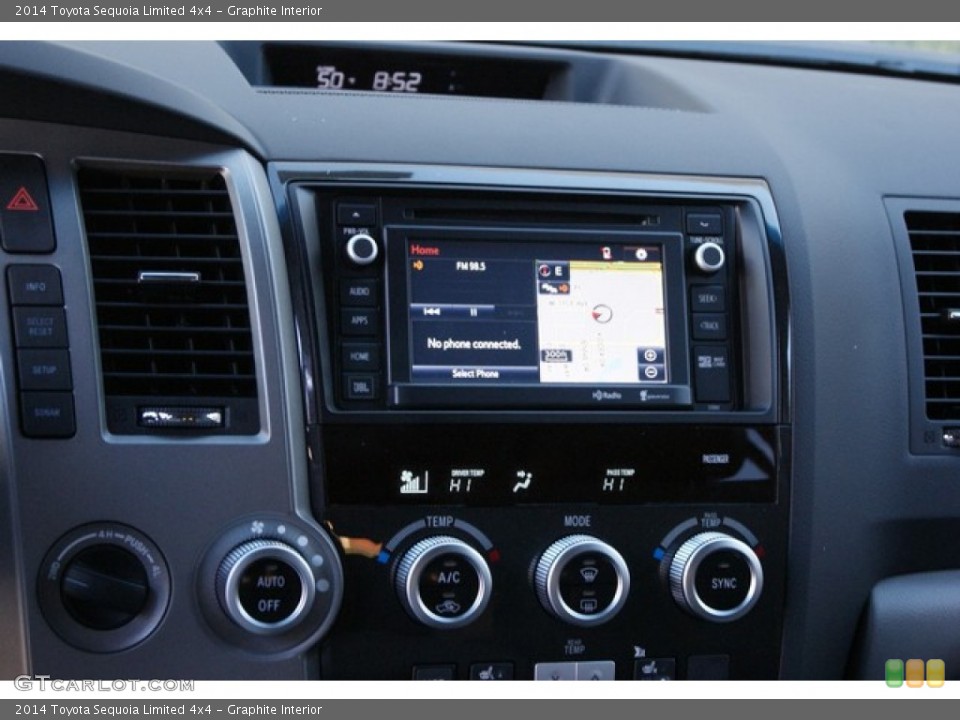 Graphite Interior Controls for the 2014 Toyota Sequoia Limited 4x4 #87948942