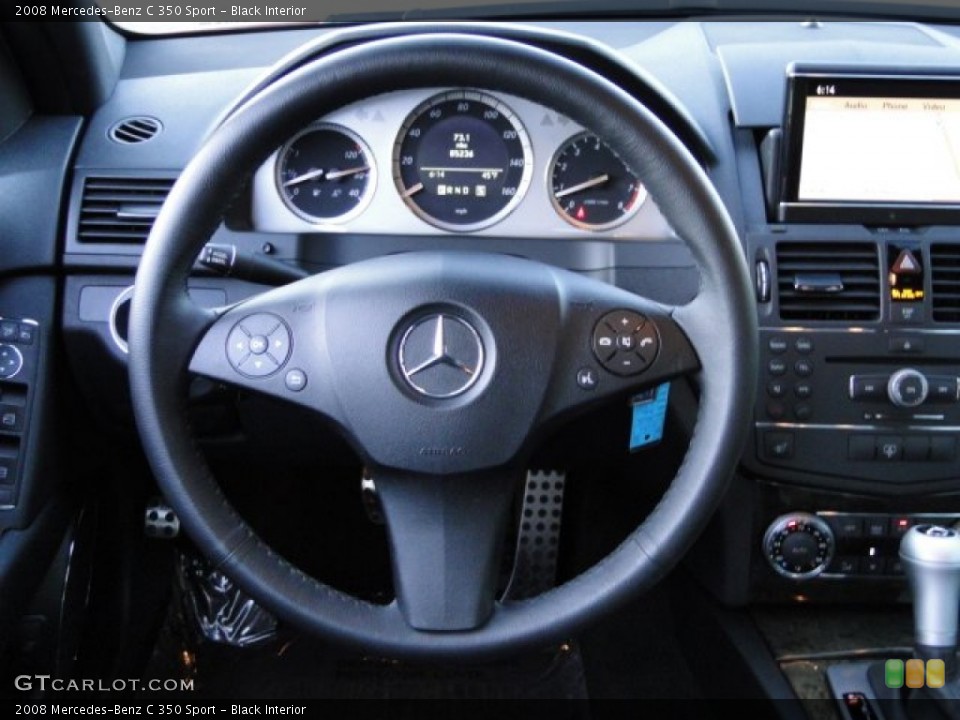 Black Interior Steering Wheel for the 2008 Mercedes-Benz C 350 Sport #87952681