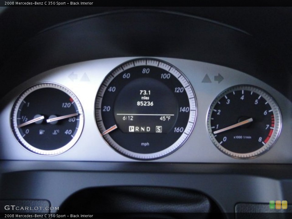 Black Interior Gauges for the 2008 Mercedes-Benz C 350 Sport #87952849