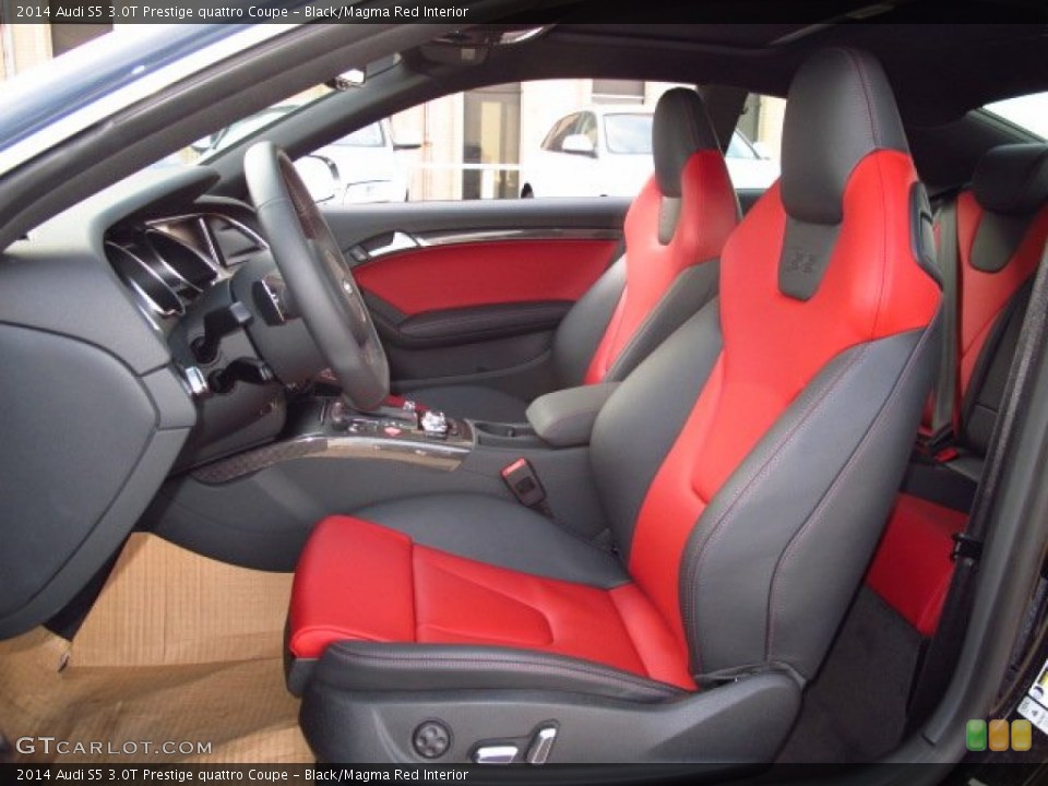 Black/Magma Red Interior Front Seat for the 2014 Audi S5 3.0T Prestige quattro Coupe #87955254