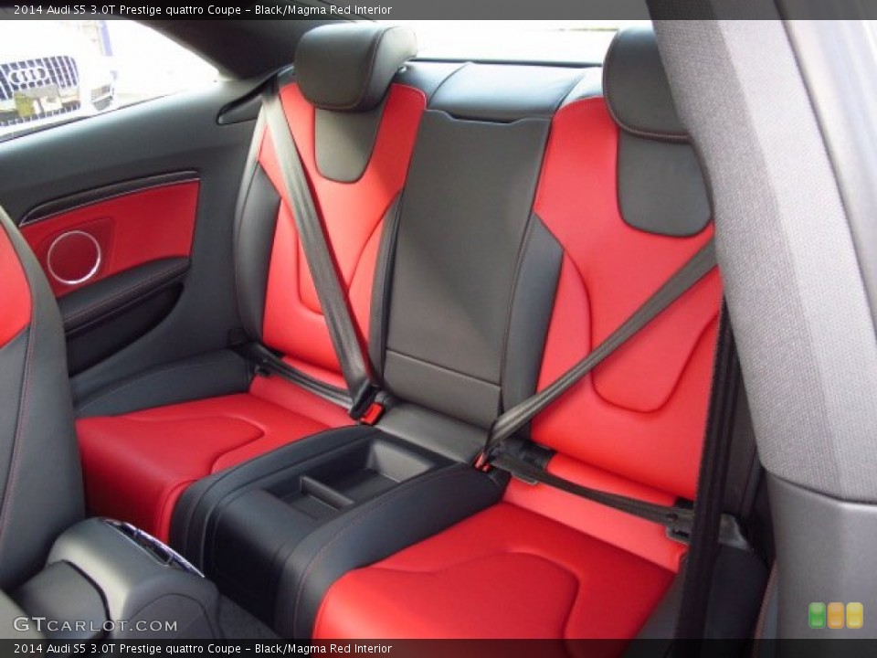 Black/Magma Red Interior Rear Seat for the 2014 Audi S5 3.0T Prestige quattro Coupe #87955263