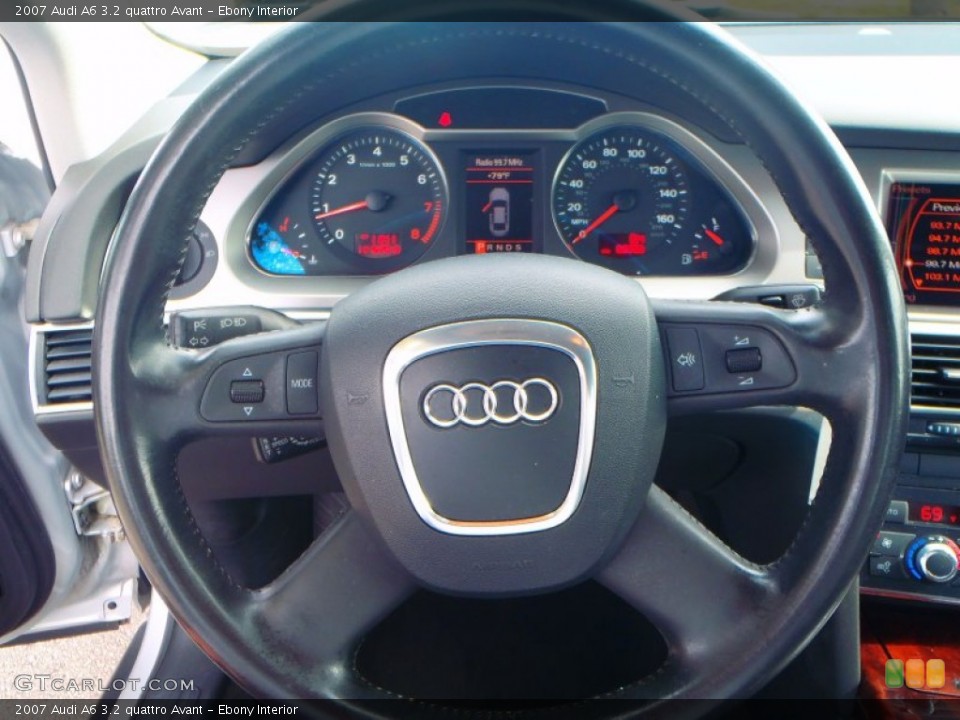 Ebony Interior Steering Wheel for the 2007 Audi A6 3.2 quattro Avant #87959463