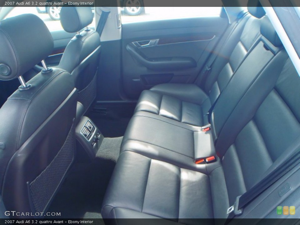 Ebony Interior Rear Seat for the 2007 Audi A6 3.2 quattro Avant #87959628
