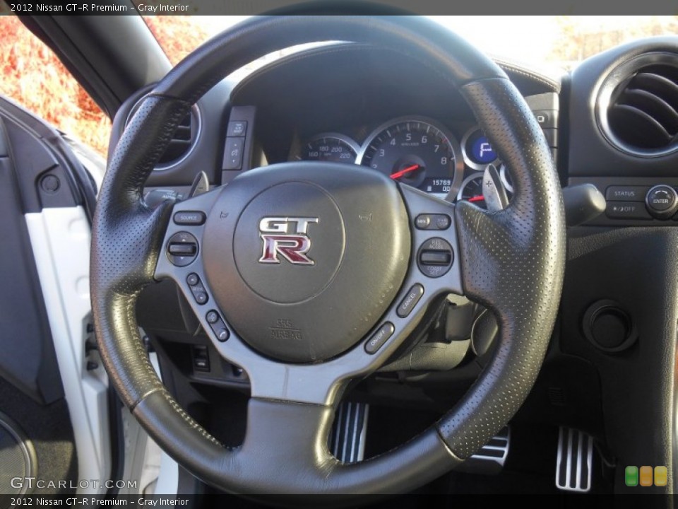 Gray Interior Steering Wheel for the 2012 Nissan GT-R Premium #87969003