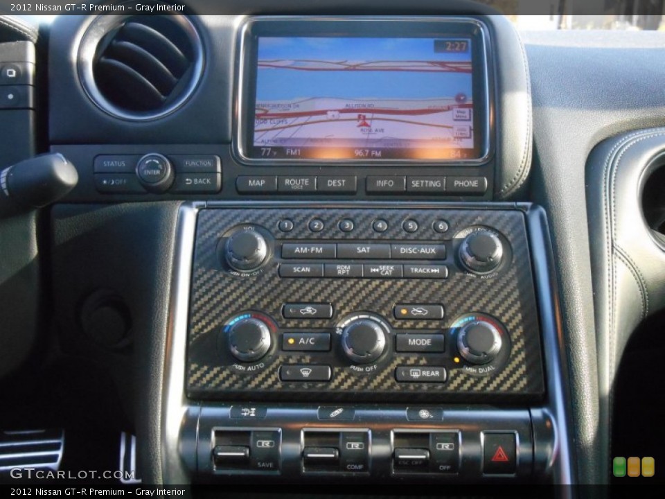 Gray Interior Controls for the 2012 Nissan GT-R Premium #87969030