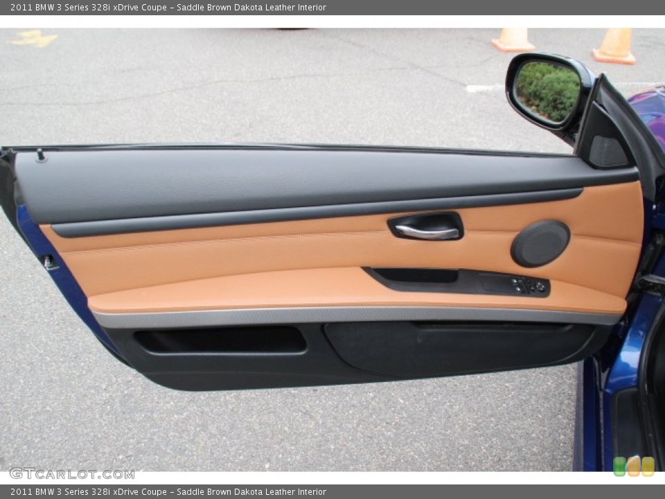 Saddle Brown Dakota Leather Interior Door Panel for the 2011 BMW 3 Series 328i xDrive Coupe #87970251