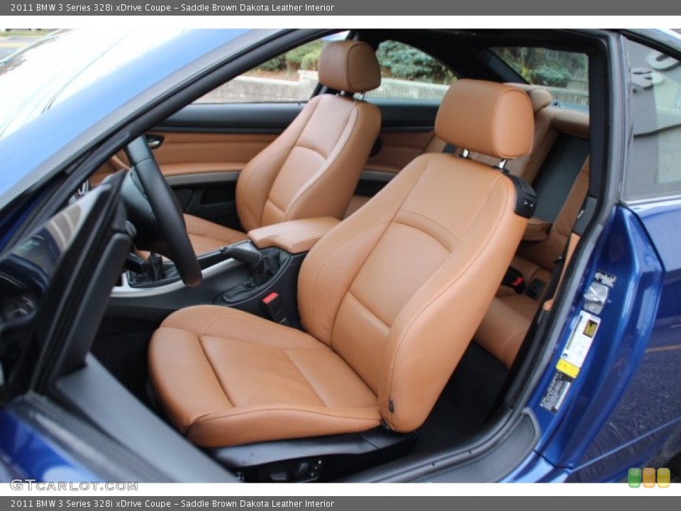 Saddle Brown Dakota Leather Interior Front Seat for the 2011 BMW 3 Series 328i xDrive Coupe #87970320