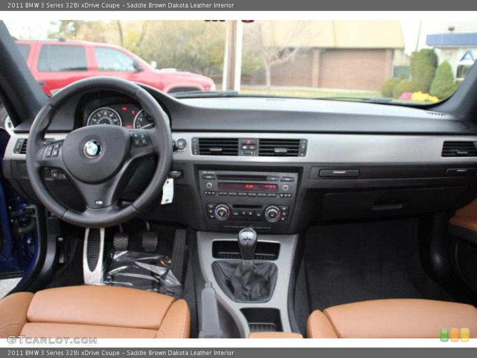 Saddle Brown Dakota Leather Interior Dashboard for the 2011 BMW 3 Series 328i xDrive Coupe #87970341