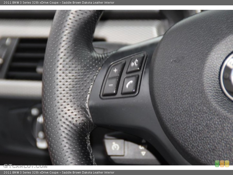Saddle Brown Dakota Leather Interior Controls for the 2011 BMW 3 Series 328i xDrive Coupe #87970434