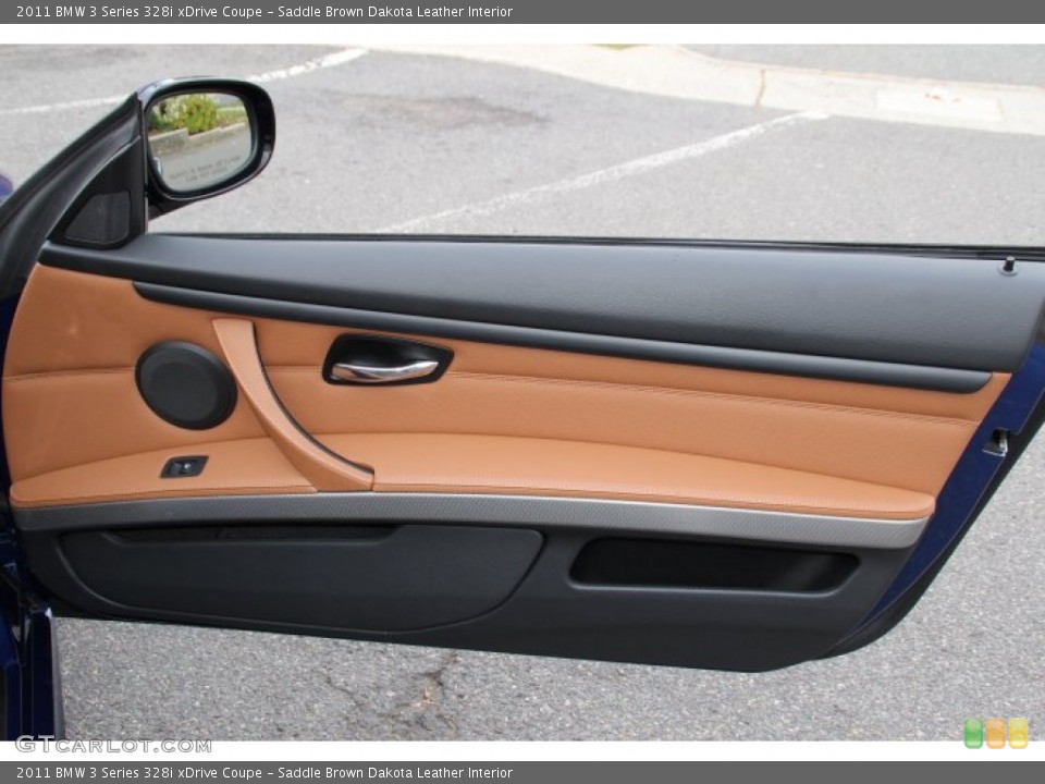 Saddle Brown Dakota Leather Interior Door Panel for the 2011 BMW 3 Series 328i xDrive Coupe #87970569