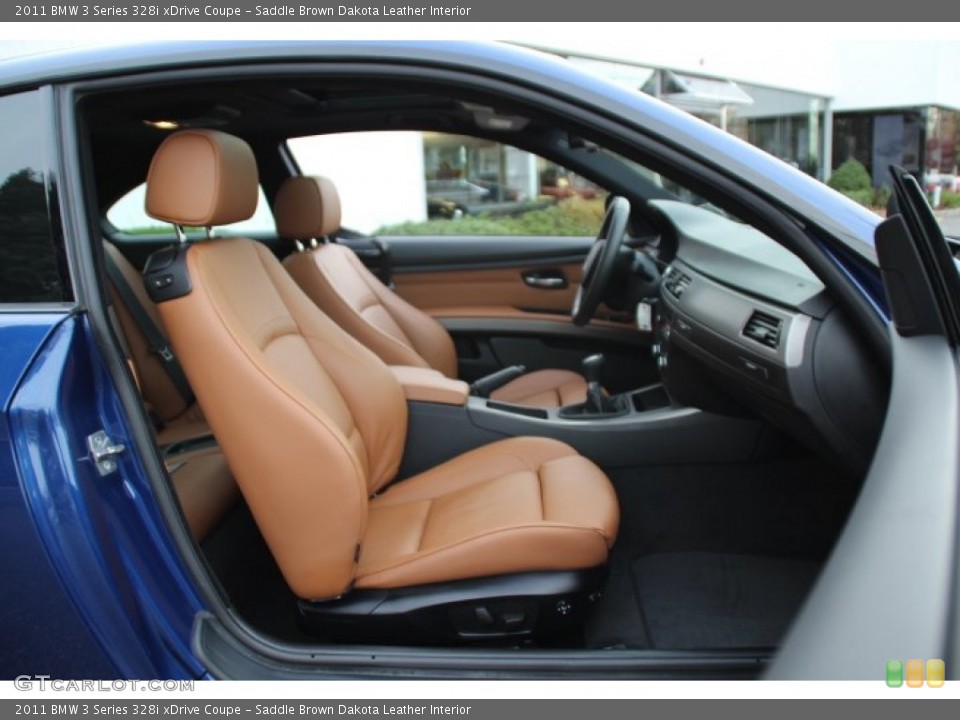 Saddle Brown Dakota Leather Interior Front Seat for the 2011 BMW 3 Series 328i xDrive Coupe #87970638