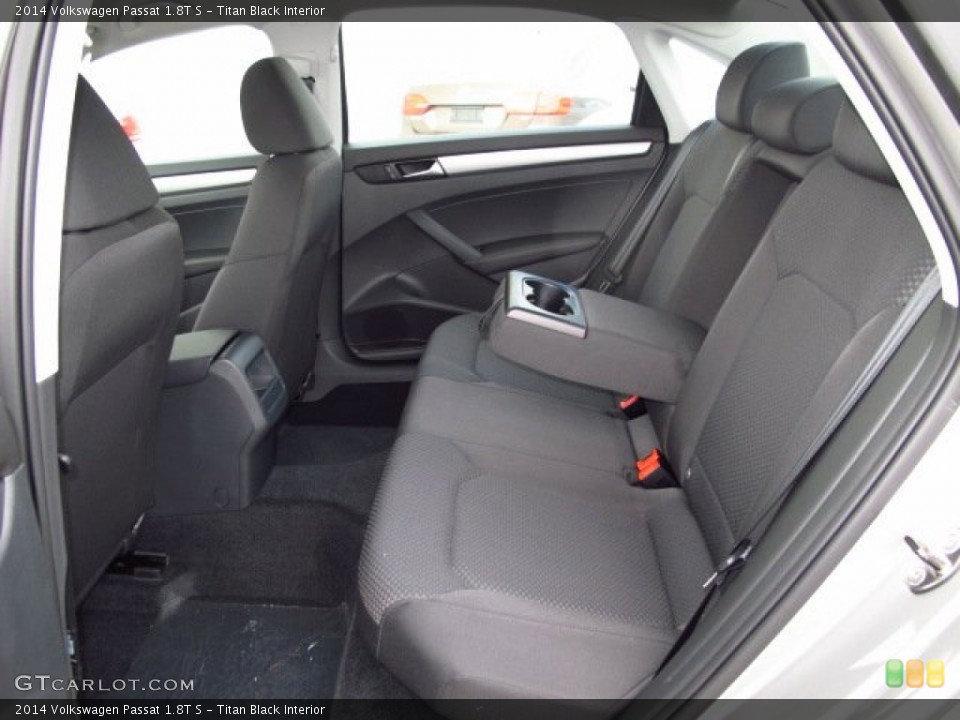 Titan Black Interior Rear Seat for the 2014 Volkswagen Passat 1.8T S #87971202