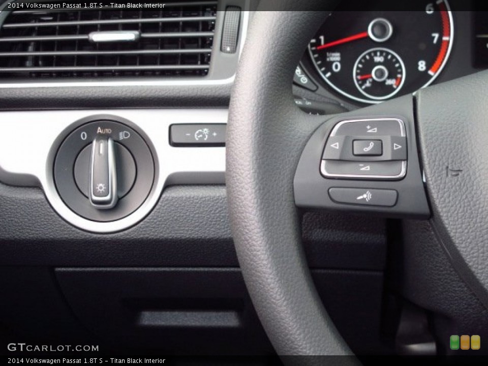 Titan Black Interior Controls for the 2014 Volkswagen Passat 1.8T S #87971319