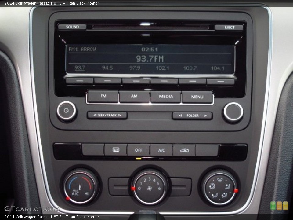 Titan Black Interior Controls for the 2014 Volkswagen Passat 1.8T S #87971383