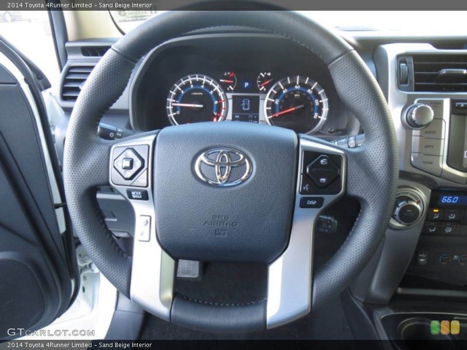 Sand Beige Interior Steering Wheel for the 2014 Toyota 4Runner Limited #87972612