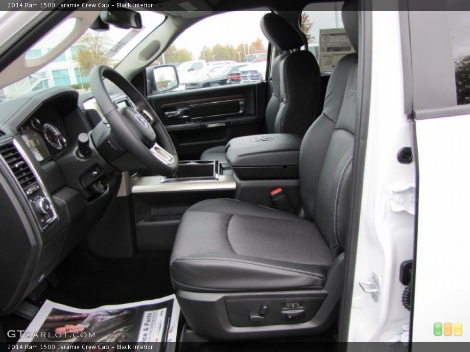 Black Interior Front Seat for the 2014 Ram 1500 Laramie Crew Cab #87972792