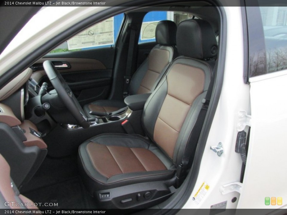 Jet Black/Brownstone Interior Front Seat for the 2014 Chevrolet Malibu LTZ #87973935
