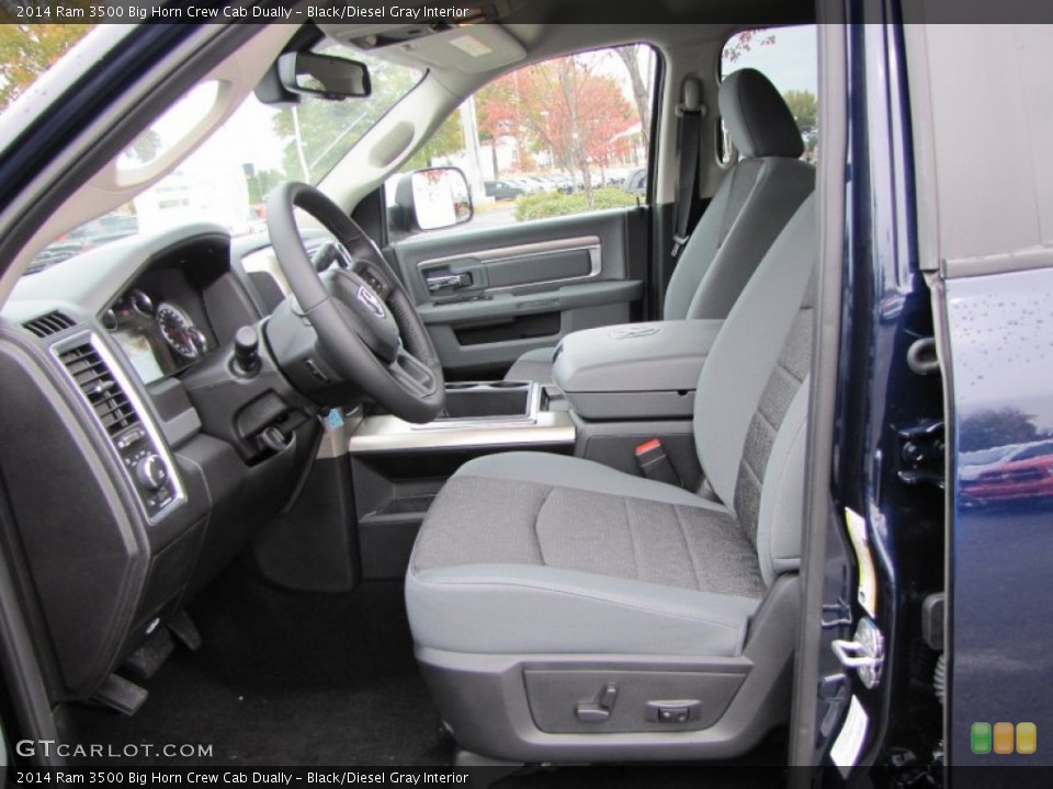 Black/Diesel Gray Interior Front Seat for the 2014 Ram 3500 Big Horn Crew Cab Dually #87974343