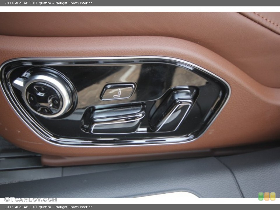 Nougat Brown Interior Controls for the 2014 Audi A8 3.0T quattro #87975450