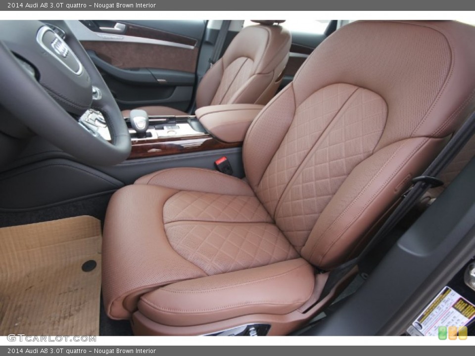 Nougat Brown Interior Front Seat for the 2014 Audi A8 3.0T quattro #87975475