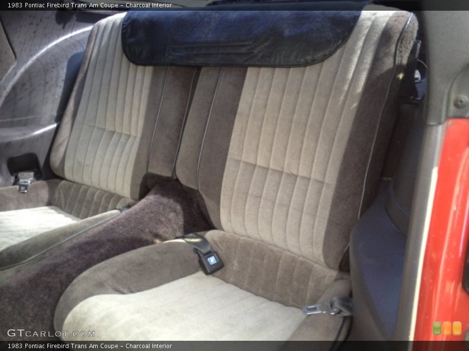 Charcoal Interior Rear Seat for the 1983 Pontiac Firebird Trans Am Coupe #87985707