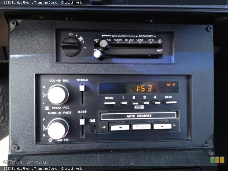 Charcoal Interior Controls for the 1983 Pontiac Firebird Trans Am Coupe #87985767