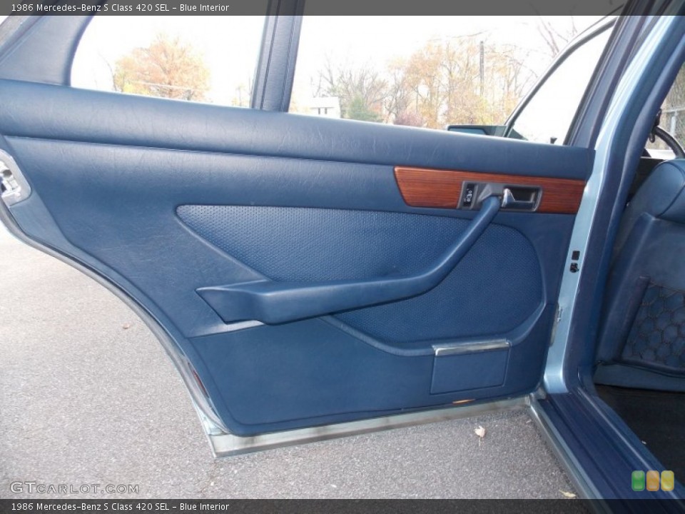 Blue Interior Door Panel for the 1986 Mercedes-Benz S Class 420 SEL #87991053