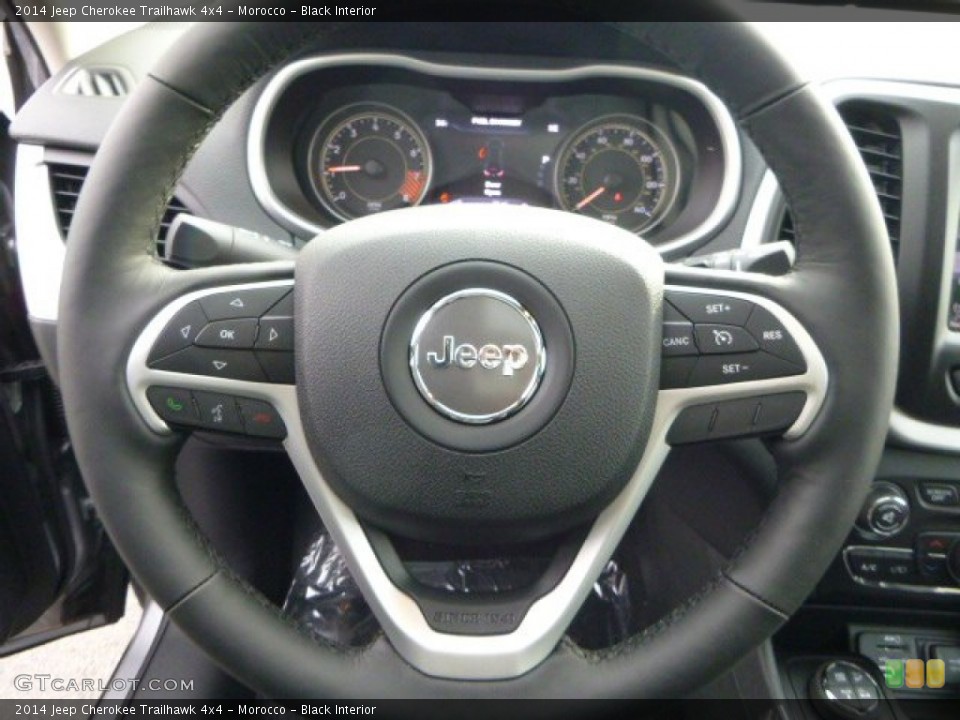 Morocco - Black Interior Steering Wheel for the 2014 Jeep Cherokee Trailhawk 4x4 #87993429