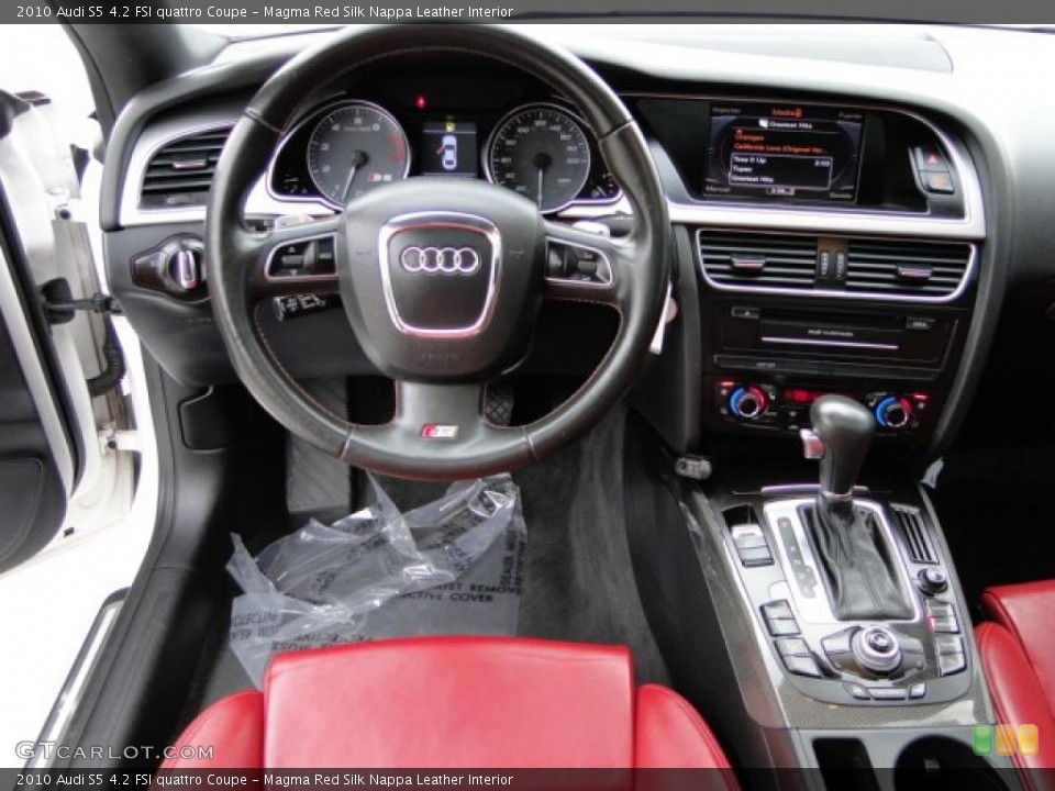 Magma Red Silk Nappa Leather Interior Dashboard for the 2010 Audi S5 4.2 FSI quattro Coupe #87999962