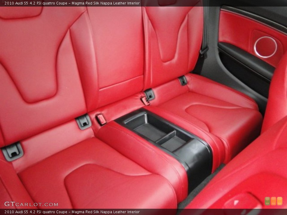 Magma Red Silk Nappa Leather Interior Rear Seat for the 2010 Audi S5 4.2 FSI quattro Coupe #88000523