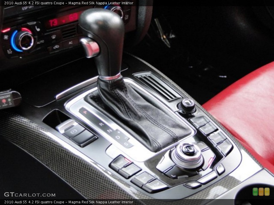 Magma Red Silk Nappa Leather Interior Transmission for the 2010 Audi S5 4.2 FSI quattro Coupe #88000775