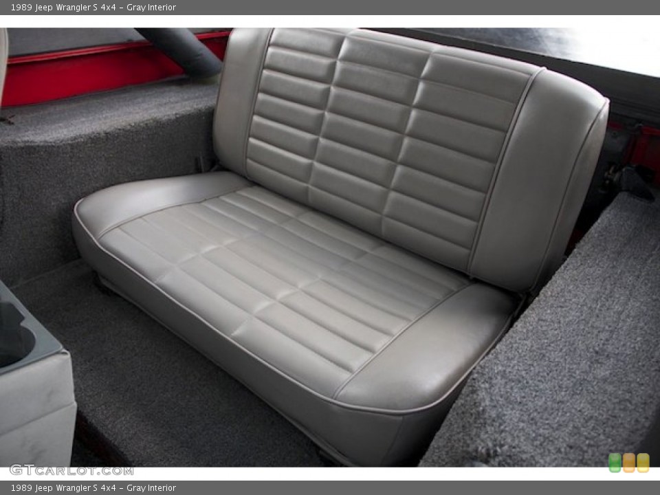 Gray Interior Rear Seat for the 1989 Jeep Wrangler S 4x4 #88003901