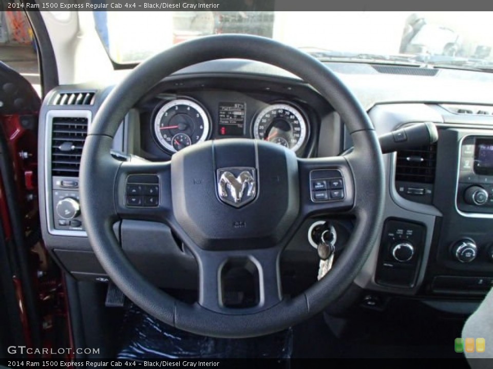 Black/Diesel Gray Interior Steering Wheel for the 2014 Ram 1500 Express Regular Cab 4x4 #88009349
