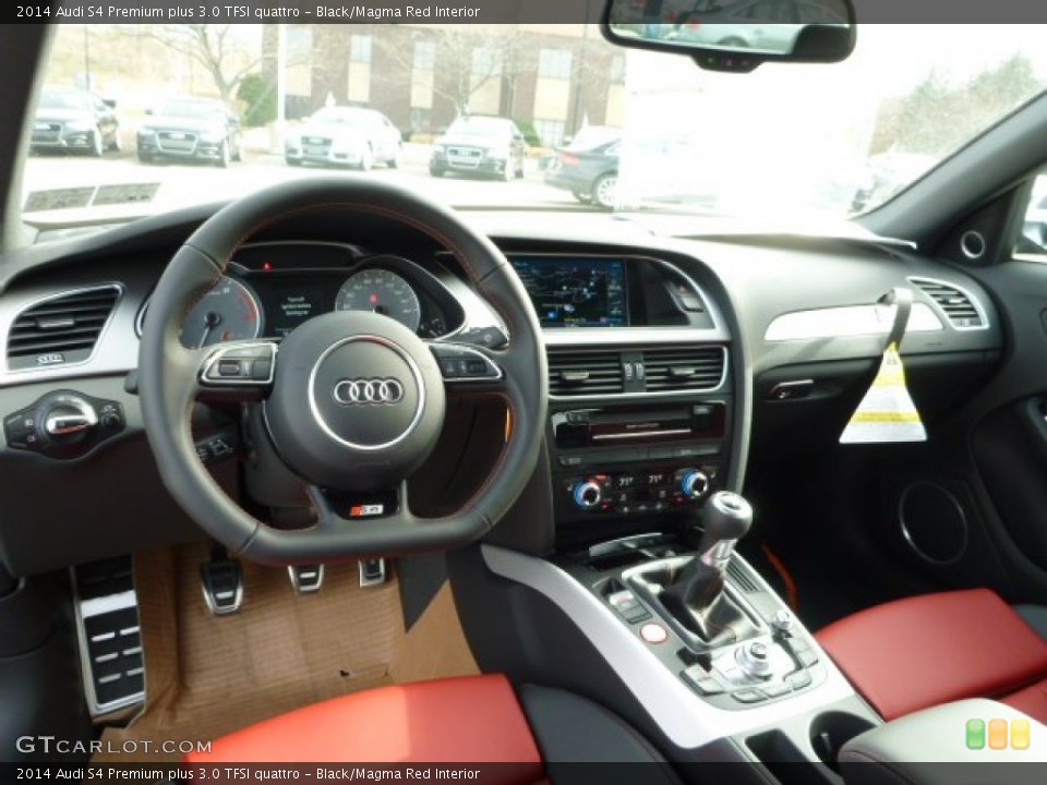 Black/Magma Red Interior Dashboard for the 2014 Audi S4 Premium plus 3.0 TFSI quattro #88016913
