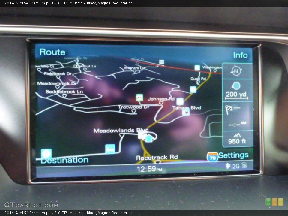 Black/Magma Red Interior Navigation for the 2014 Audi S4 Premium plus 3.0 TFSI quattro #88017000