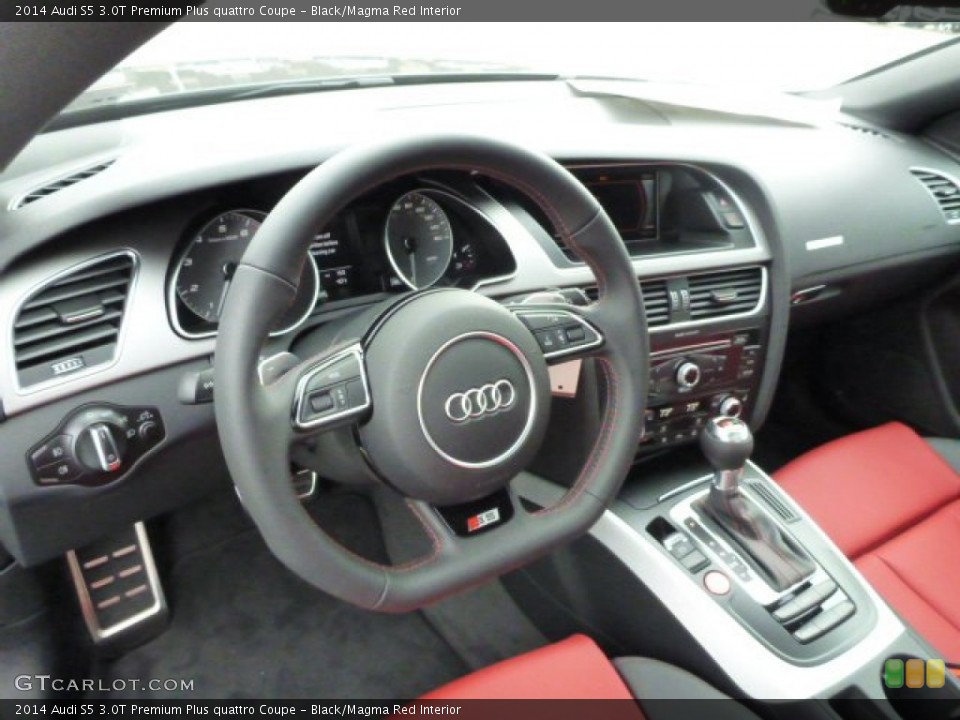 Black/Magma Red Interior Dashboard for the 2014 Audi S5 3.0T Premium Plus quattro Coupe #88020123