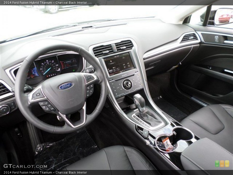 Charcoal Black Interior Prime Interior for the 2014 Ford Fusion Hybrid Titanium #88022250