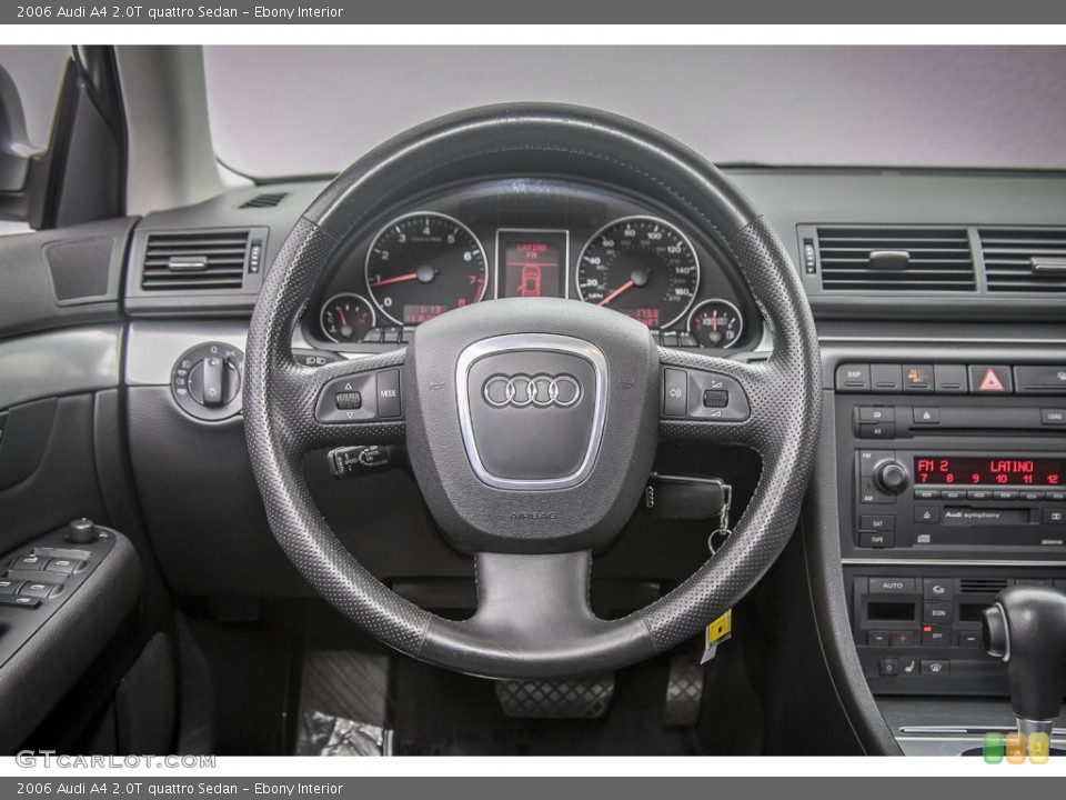 Ebony Interior Steering Wheel for the 2006 Audi A4 2.0T quattro Sedan #88022934