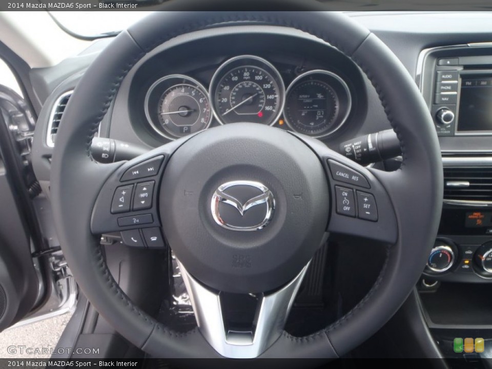 Black Interior Steering Wheel for the 2014 Mazda MAZDA6 Sport #88026914