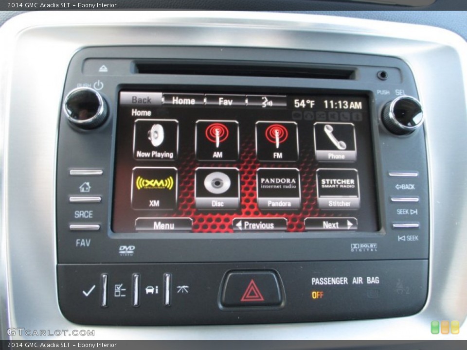 Ebony Interior Controls for the 2014 GMC Acadia SLT #88032896