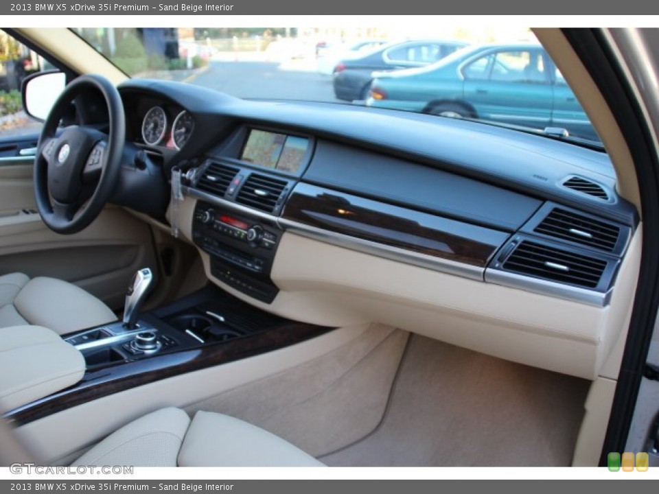 Sand Beige Interior Dashboard for the 2013 BMW X5 xDrive 35i Premium #88033370