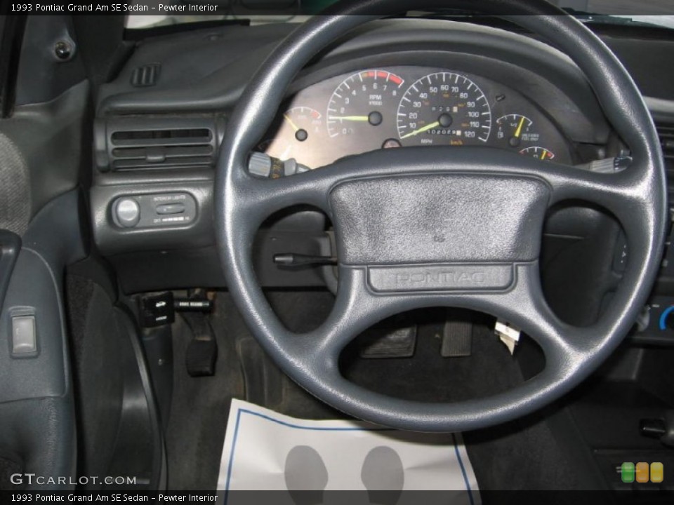 Pewter Interior Steering Wheel for the 1993 Pontiac Grand Am SE Sedan #88035215