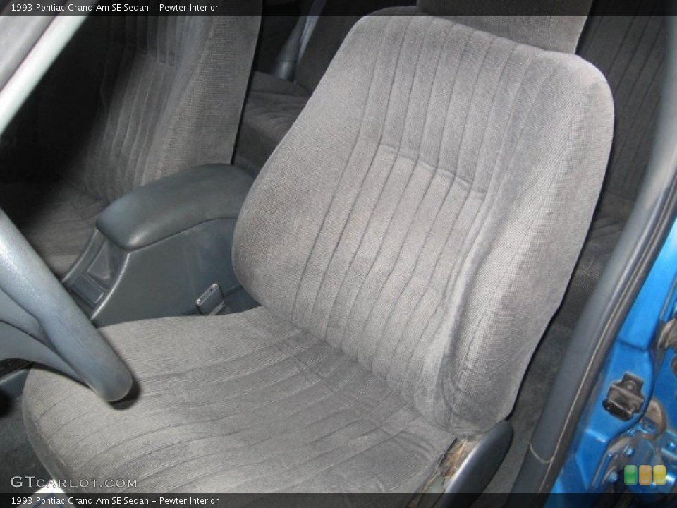 Pewter Interior Front Seat for the 1993 Pontiac Grand Am SE Sedan #88035303