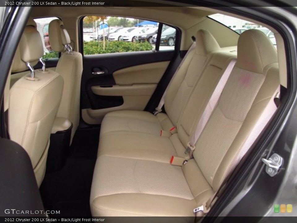 Black/Light Frost Interior Rear Seat for the 2012 Chrysler 200 LX Sedan #88036169