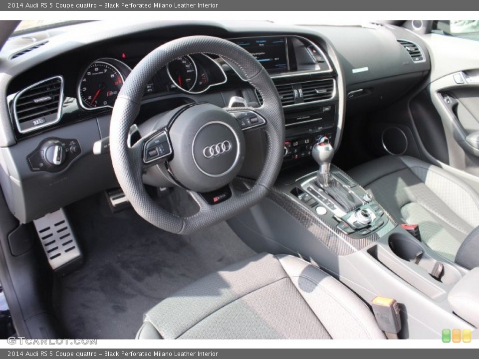 Black Perforated Milano Leather 2014 Audi RS 5 Interiors