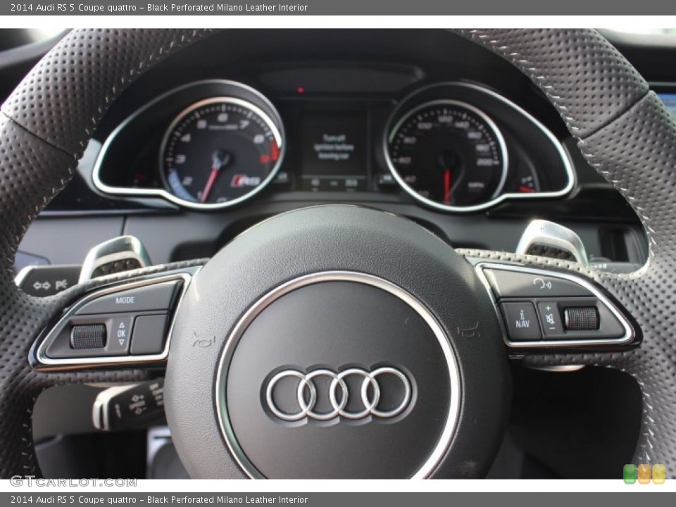 Black Perforated Milano Leather Interior Controls for the 2014 Audi RS 5 Coupe quattro #88037522